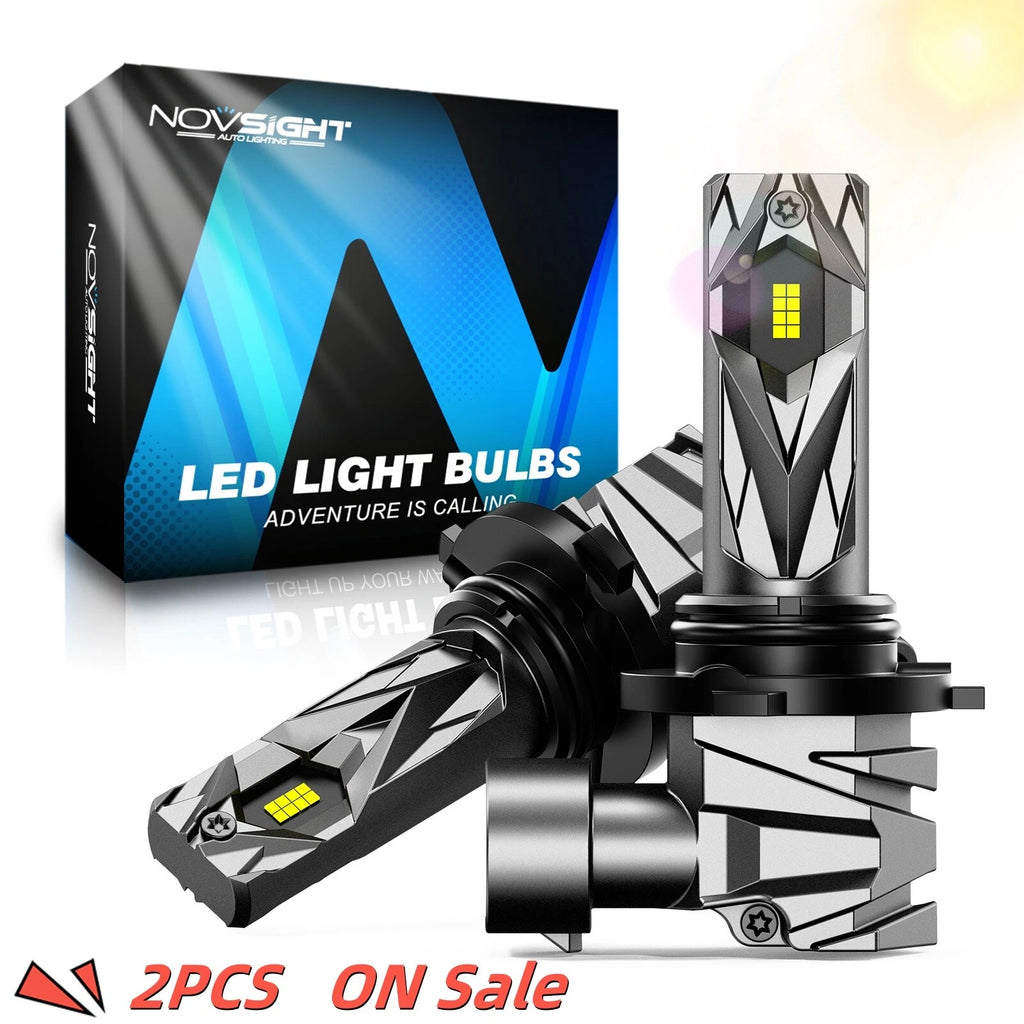 2X 9005 LED Headlight Bulbs for NOVSIGHT (6500K, 16000LM)