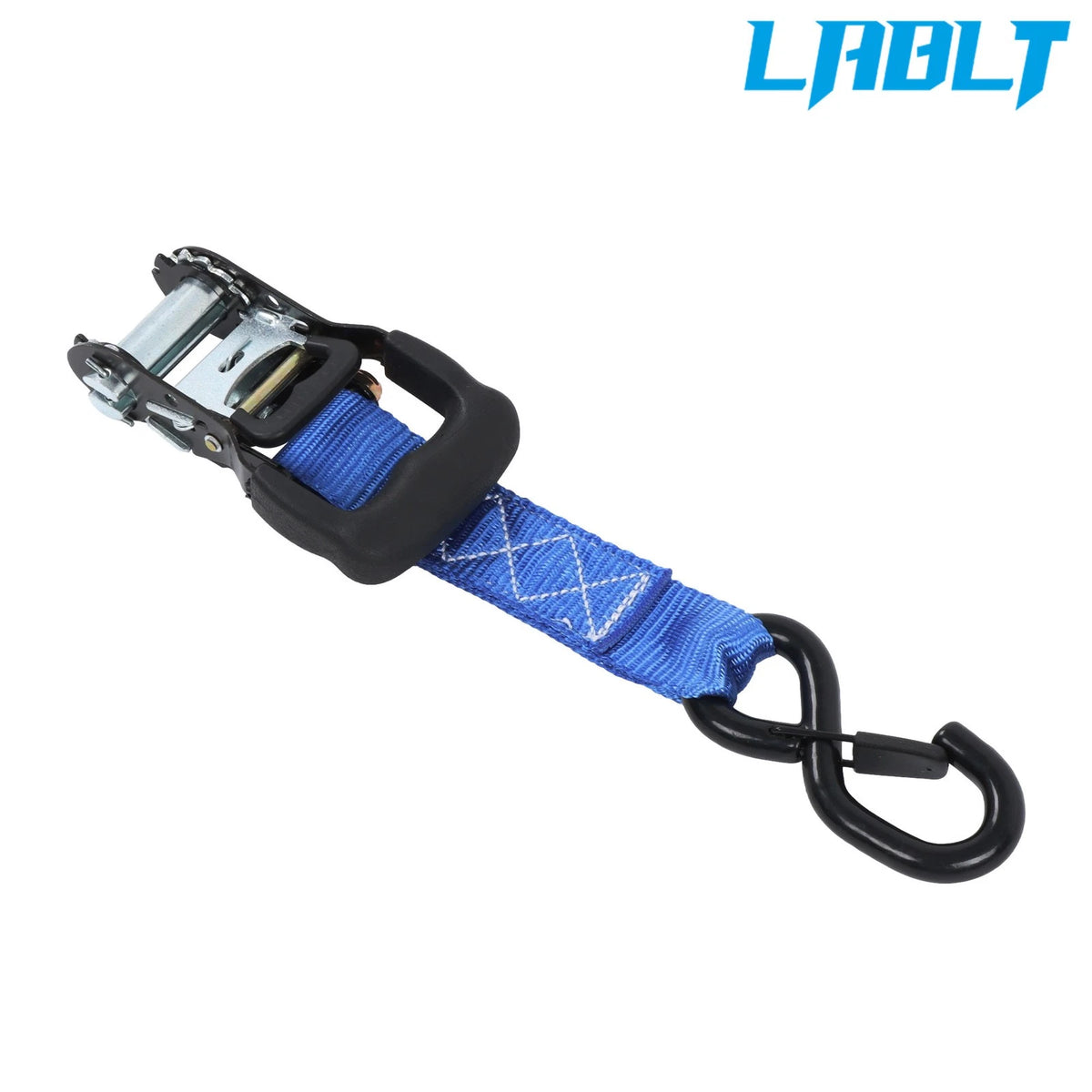 Set of 4 Ratchet Straps 1.6"×15' with S Hooks - 5208 lbs Break Strength