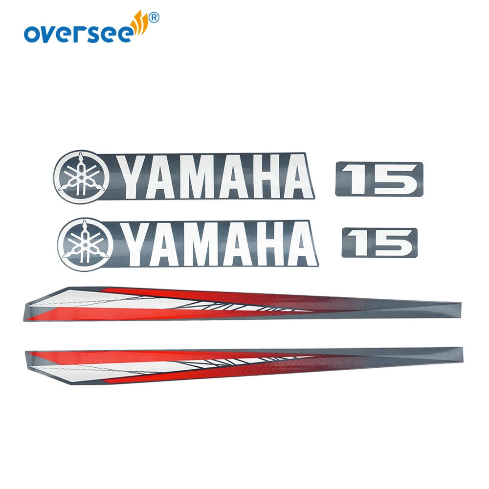 Sticker Kit for Yamaha 15HP 2T Outboard (Anti-UV, Not Fade)