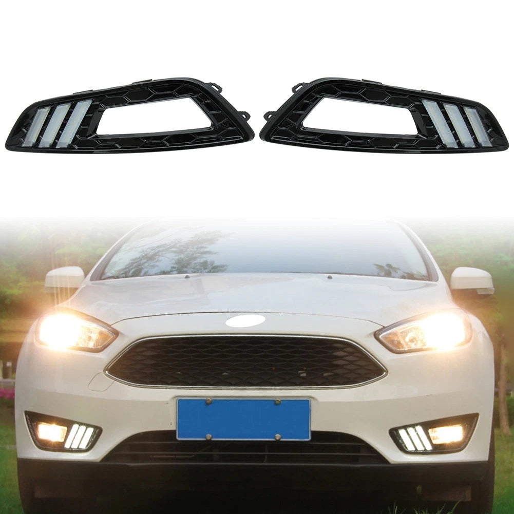 LED Daytime Running Lights for Ford Focus (2015–2016) - Amber White Indicator