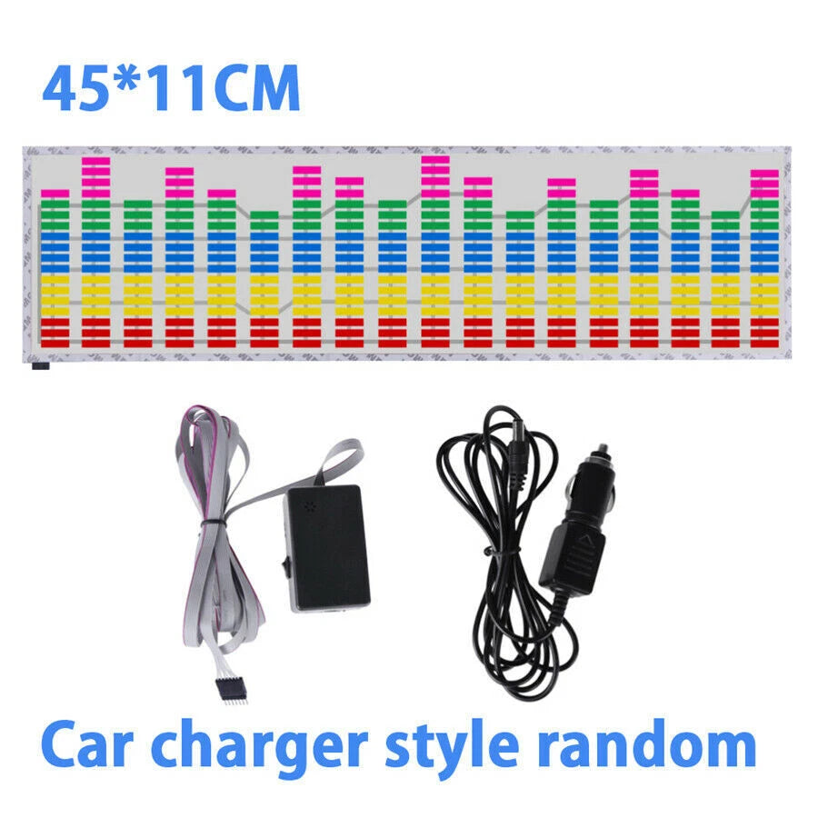 Multi-Color LED Sound Activated Equalizer Light Sticker for Car