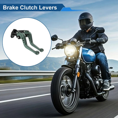 Adjustable Short Brake Clutch Lever Set for Buell XB12R (2009) - Titanium Tone