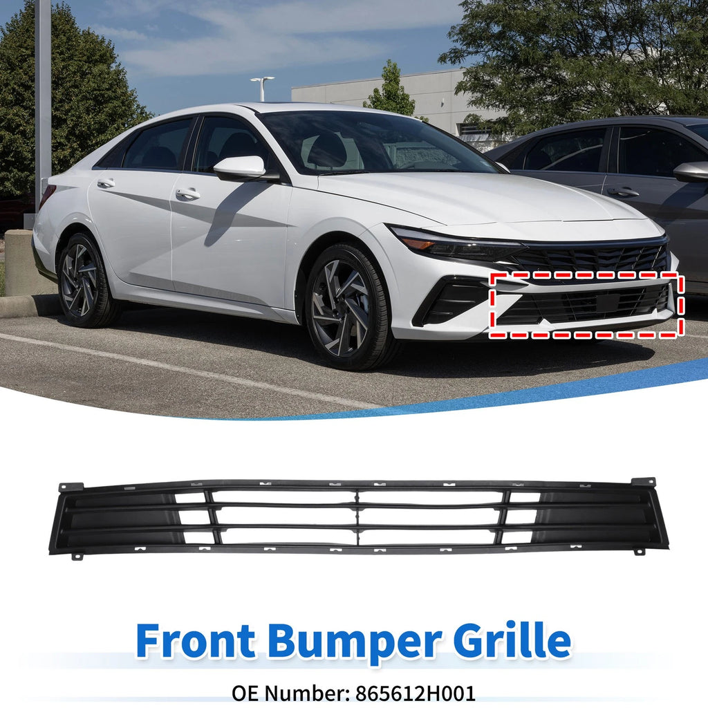 Lower Grille Front Bumper Grille Replacement for Hyundai Elantra (2008–2010)