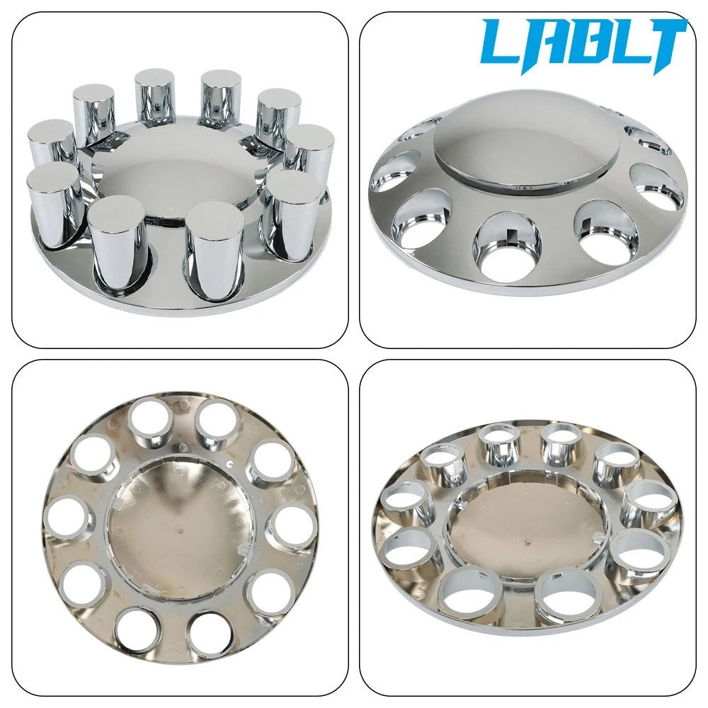 Chrome Front Axle Wheel Cover Hub Cap for LABLT Truck (Thread-On)