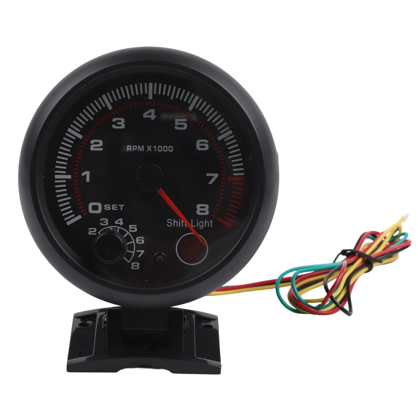 3 Inch Car Tachometer with Red Shift Light for Universal Applications (12V)