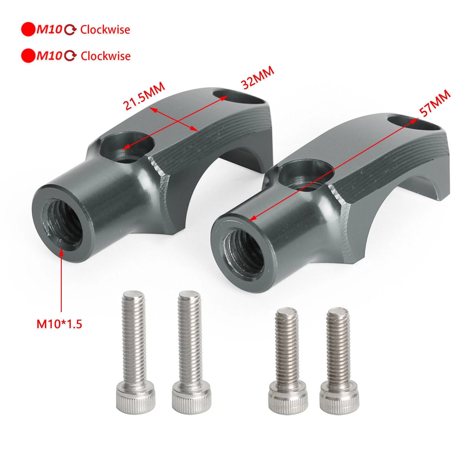 Master Cylinder Clamp with 10mm Mirror Mount for BMW G310GS G310R (2017–2021)