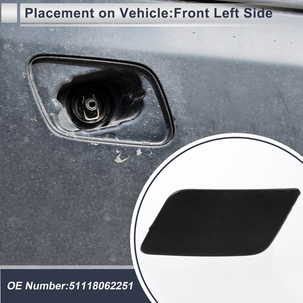 Front Left Bumper Headlight Washer Nozzle Cover Cap for BMW 335i GT (2013–2018)