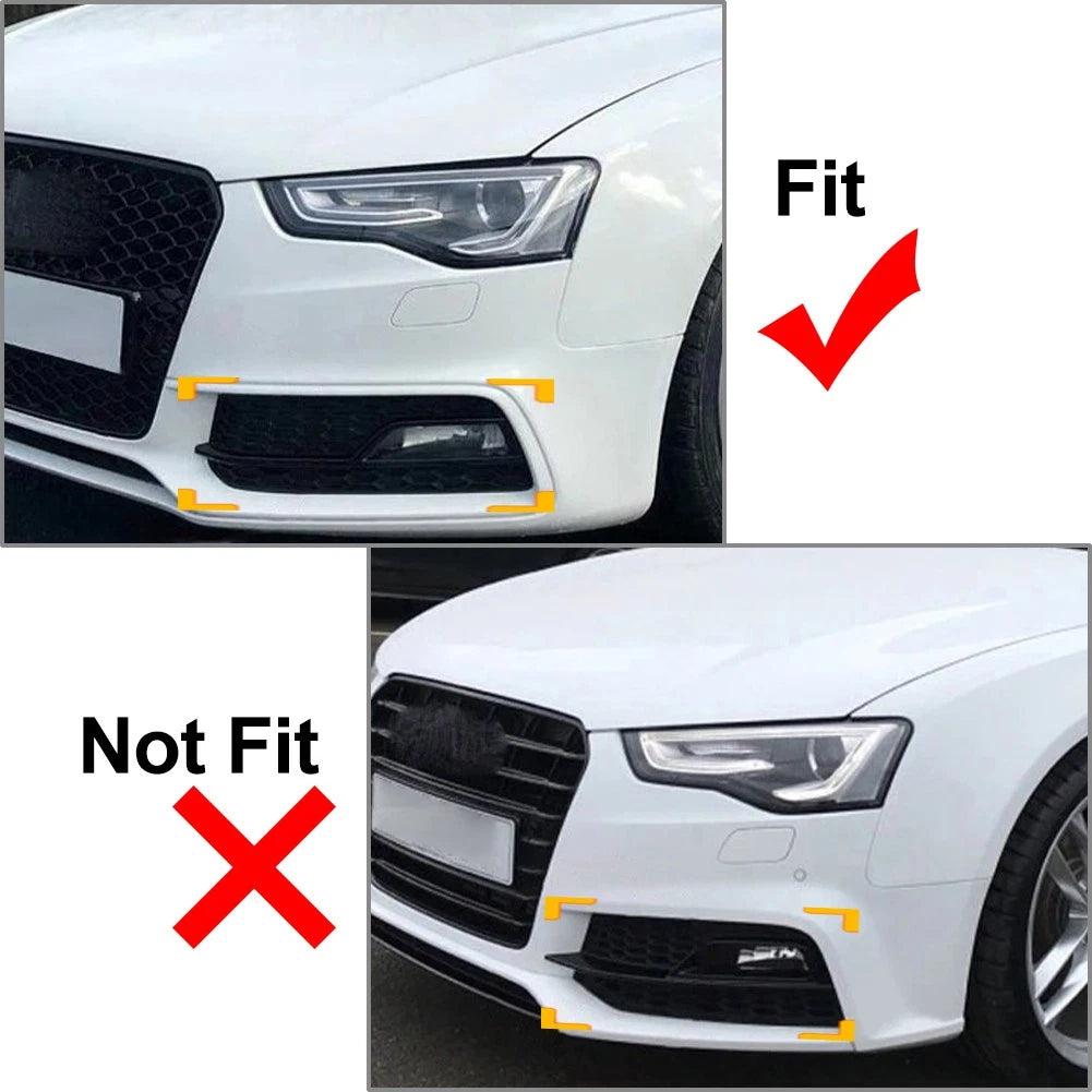 Front Bumper Cover for Audi A5 (2010–2017) Black with Silver Trim