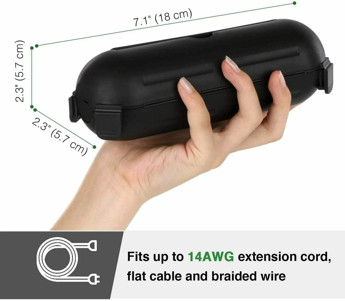 Extension Cord Cover Protector for Outdoor Use (Weatherproof)