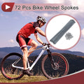 Bicycle Spokes 300mm Set Carbon Steel Galvanized for 14G Wheel (72 Pack)