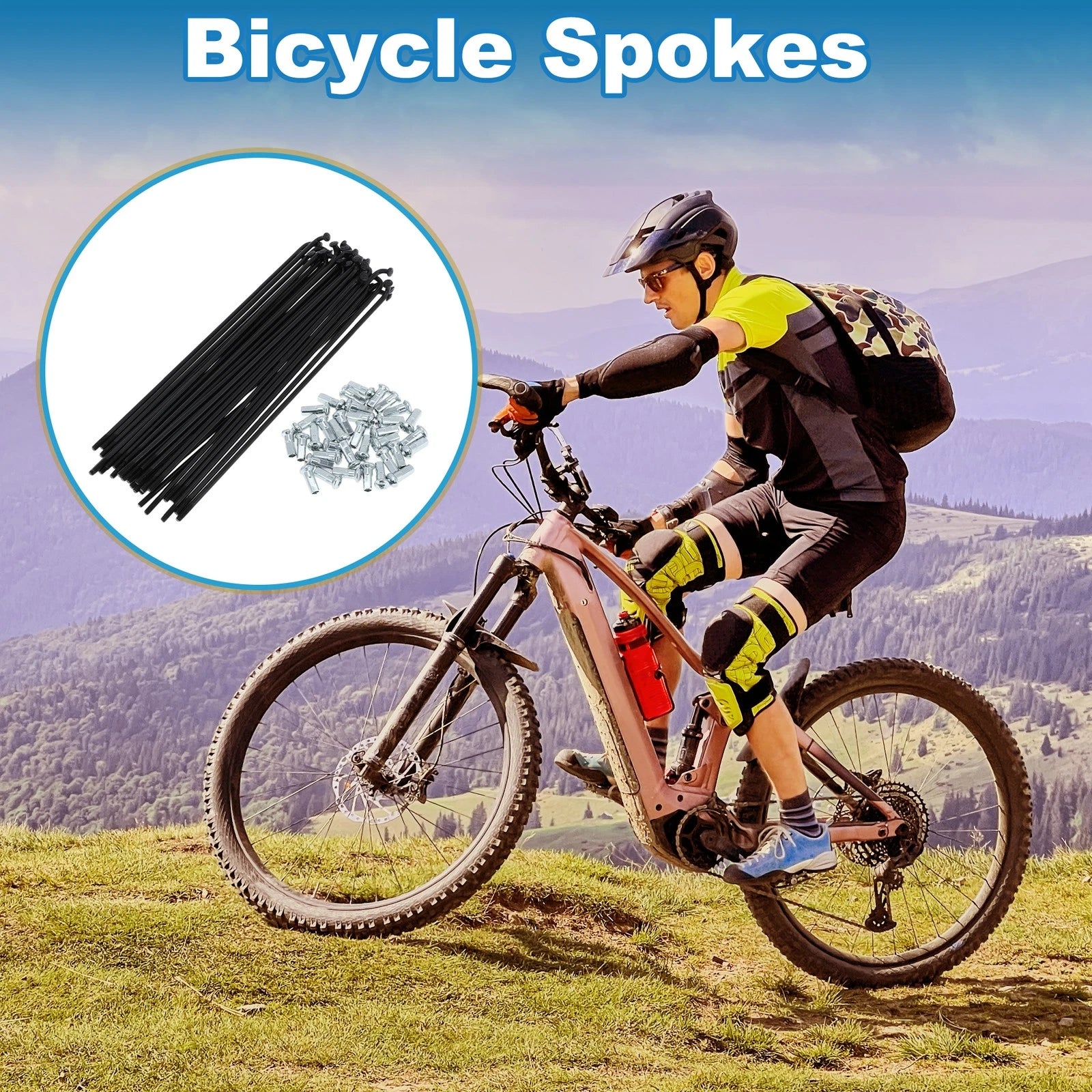 Bicycle Spokes Nipple Set 12G 155mm for Universal Fit (Universal)