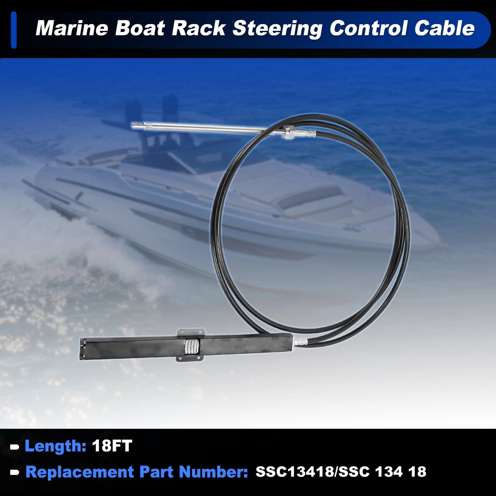 Steering Control Cable for Marine Boat Rack (No.SSC13418/SS C 134 18)