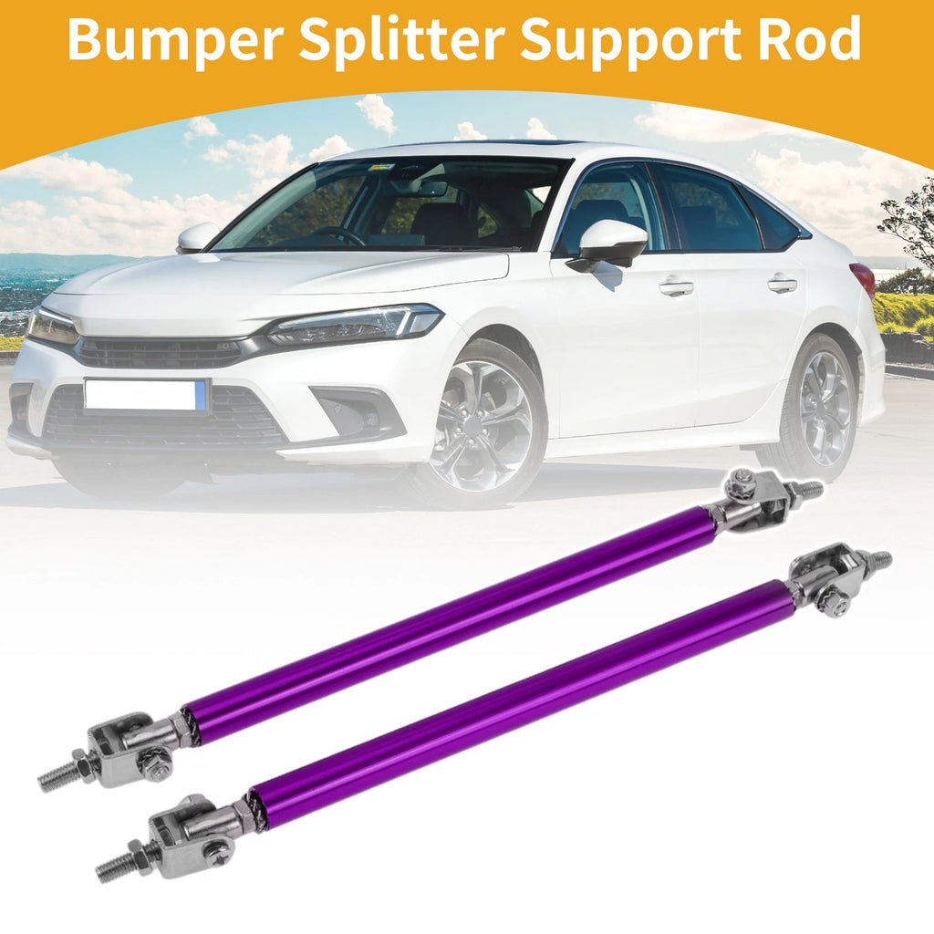 2X Adjustable Front Bumper Lip Splitter Strut Rod Tie for Universal Vehicles