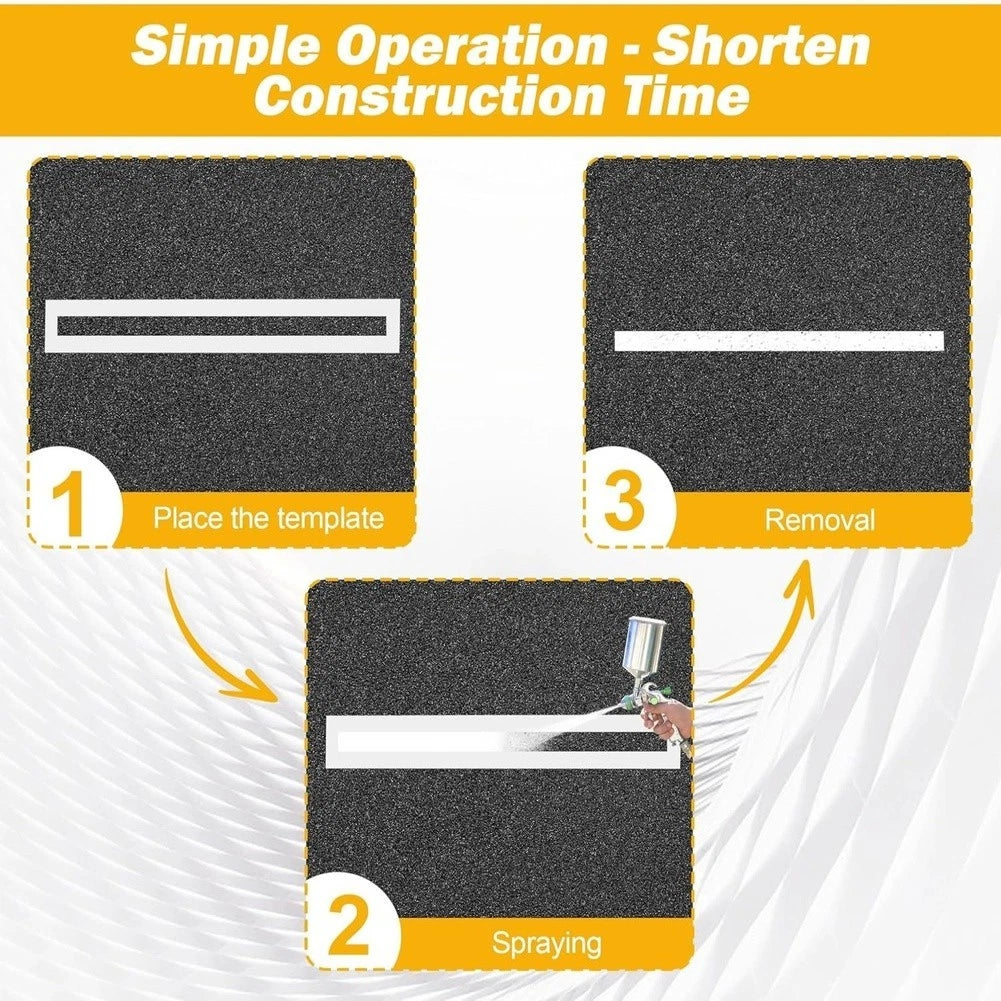 Set of 4 Parking Lot Line Stencils for Heavy Duty Use (Reusable)