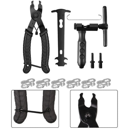 12 Piece Bike Chain Tool Kit with Chain Breaker & Link Removal Pliers