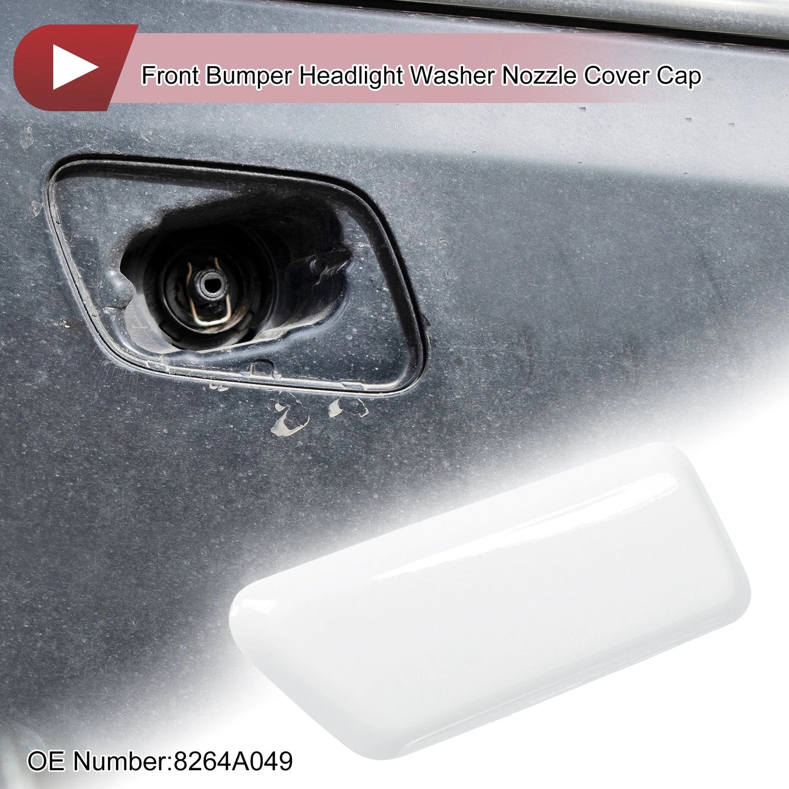 Front Left Washer Nozzle Cover Cap Replacement for Mitsubishi Outlander (2006–2018)