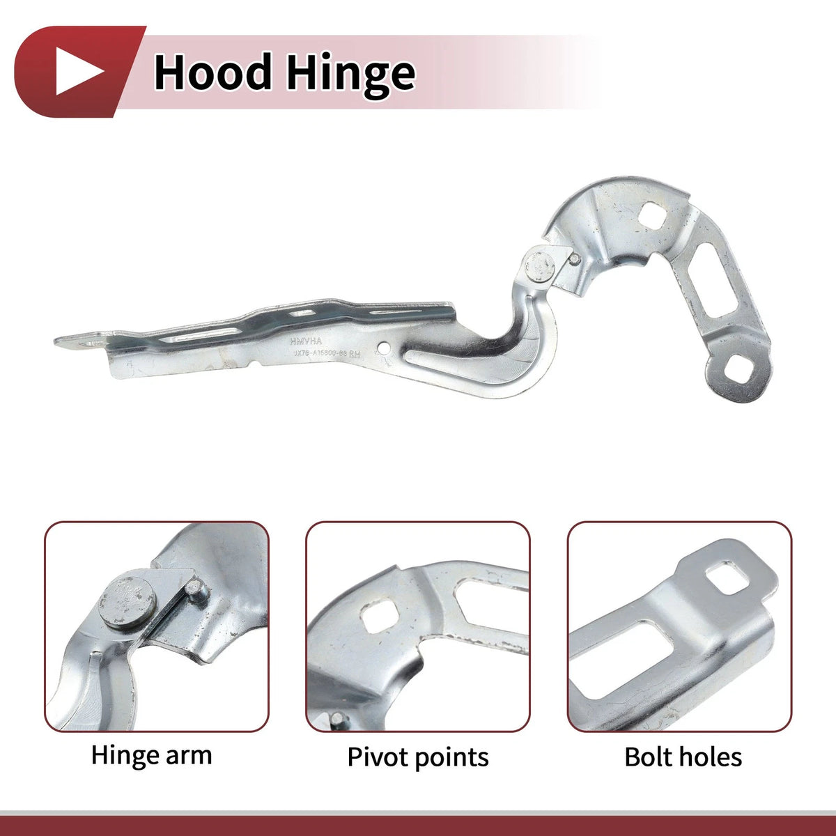 Hood Hinge for Ford Focus (2019–2023) Right Side, 1 pcs