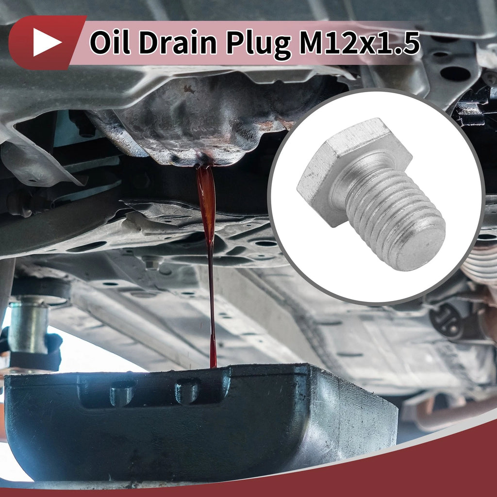 Oil Drain Plug Set M12x1.5 Replacement for BMW Mercedes (2000–2010)