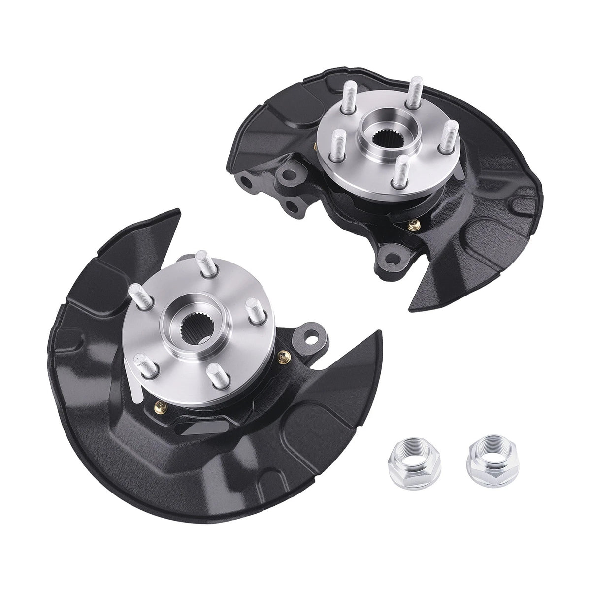 Pair Front Steering Knuckle & Wheel Hub Bearing for Toyota Corolla (2003–2008) 698388