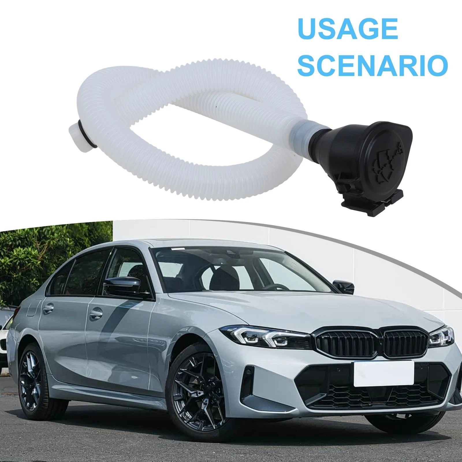 Windshield Washer Reservoir Filler Pipe for BMW E90 E91 (2006–2012)