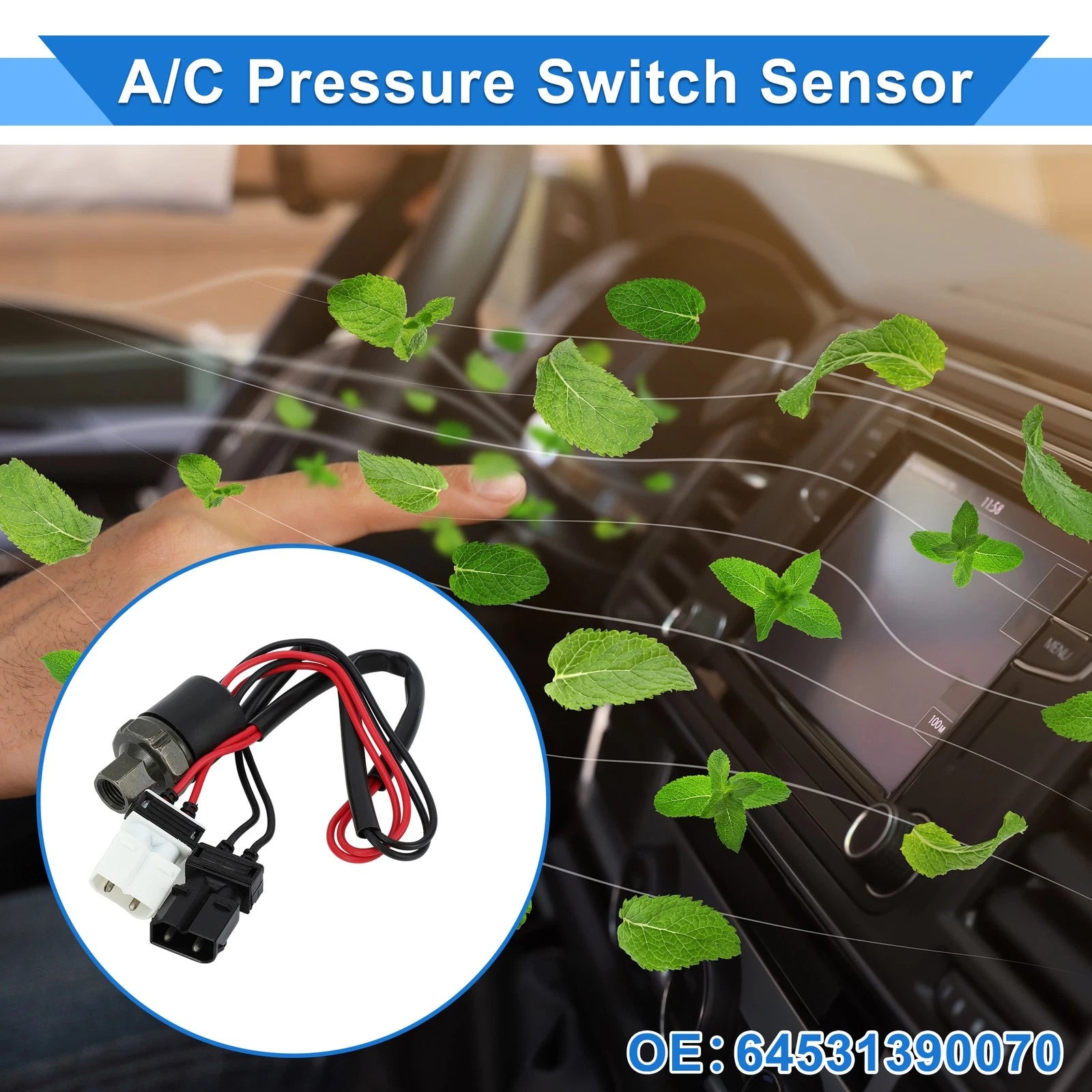 A/C Pressure Switch Sensor Replacement for BMW 525i 2.5L (1989–1995)