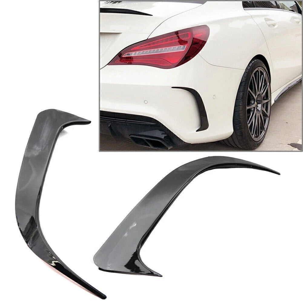 BLK Rear Bumper Vent Canards Air Vent For Mercedes-Benz W117 CLA200/250/45
