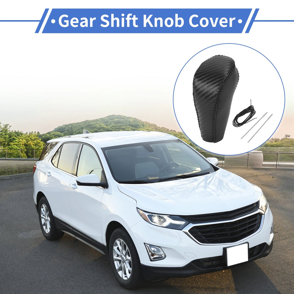 Gear Shift Knob Cover Replacement for Chevrolet Cruze 2011–2015 Carbon Fiber