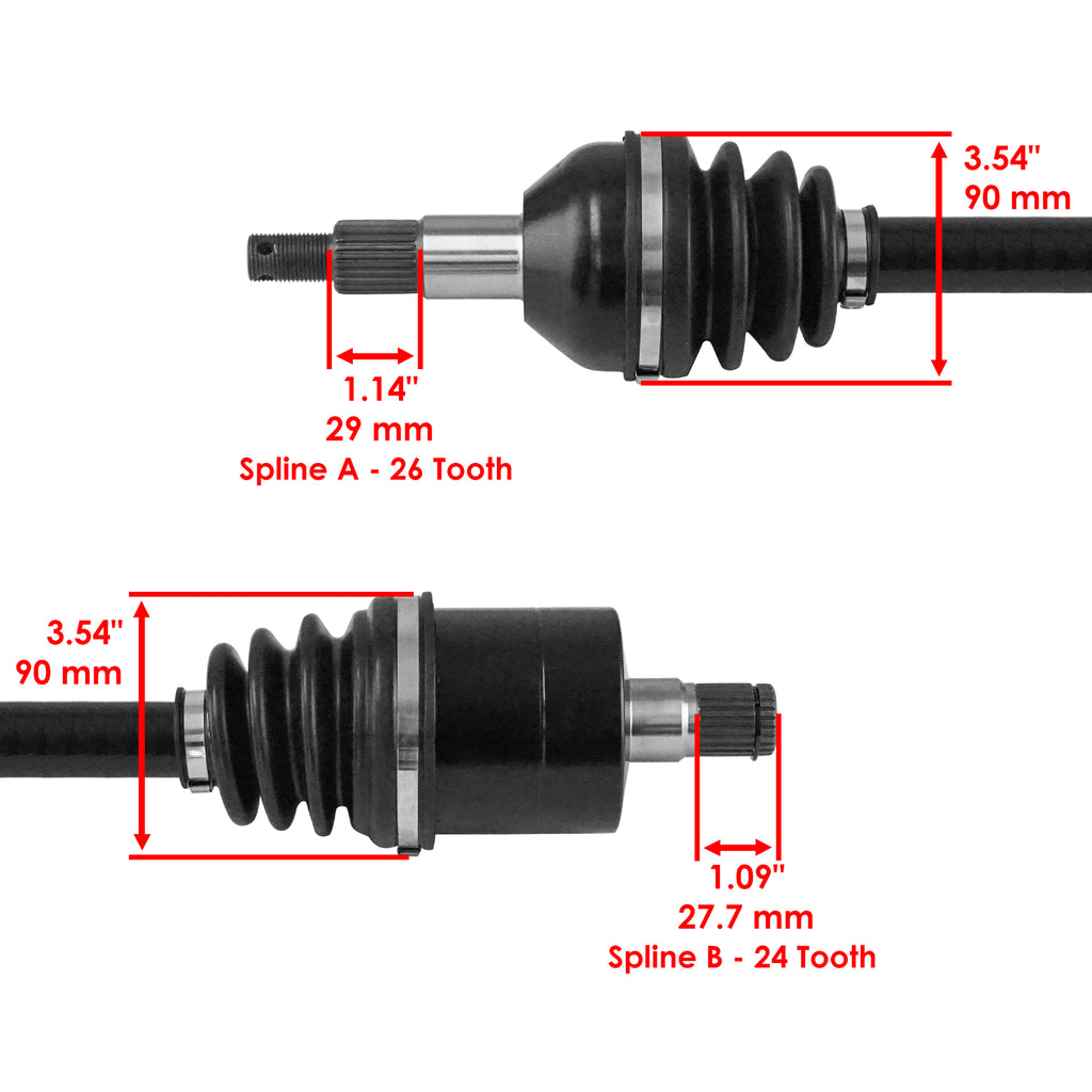 Caltric Rear Left CV Joint Axle Replacement for Can-Am Outlander 650 850 (2016–2018)