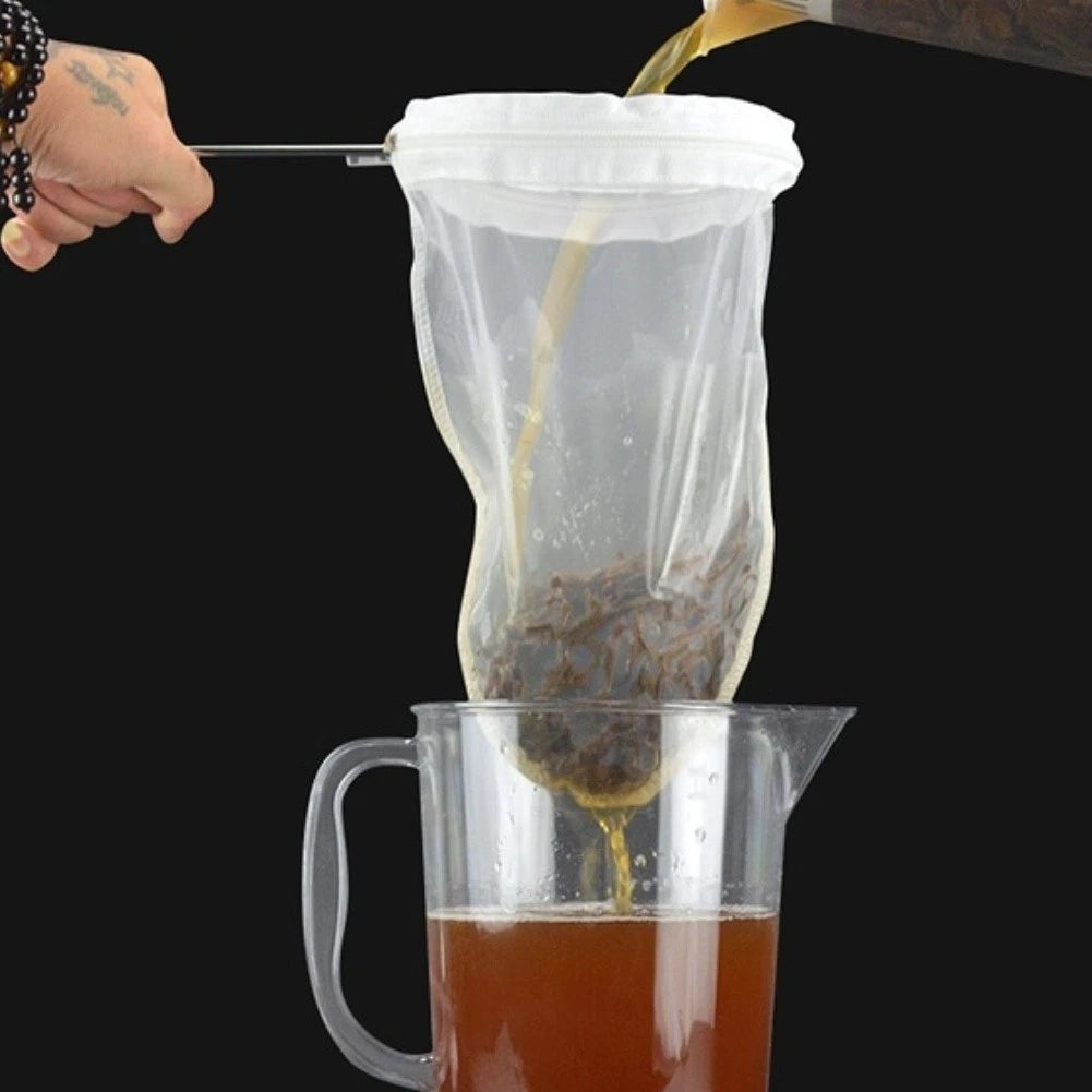 Milk Tea Filtration Tool with Stainless Steel Ring and 600 Mesh Cloth