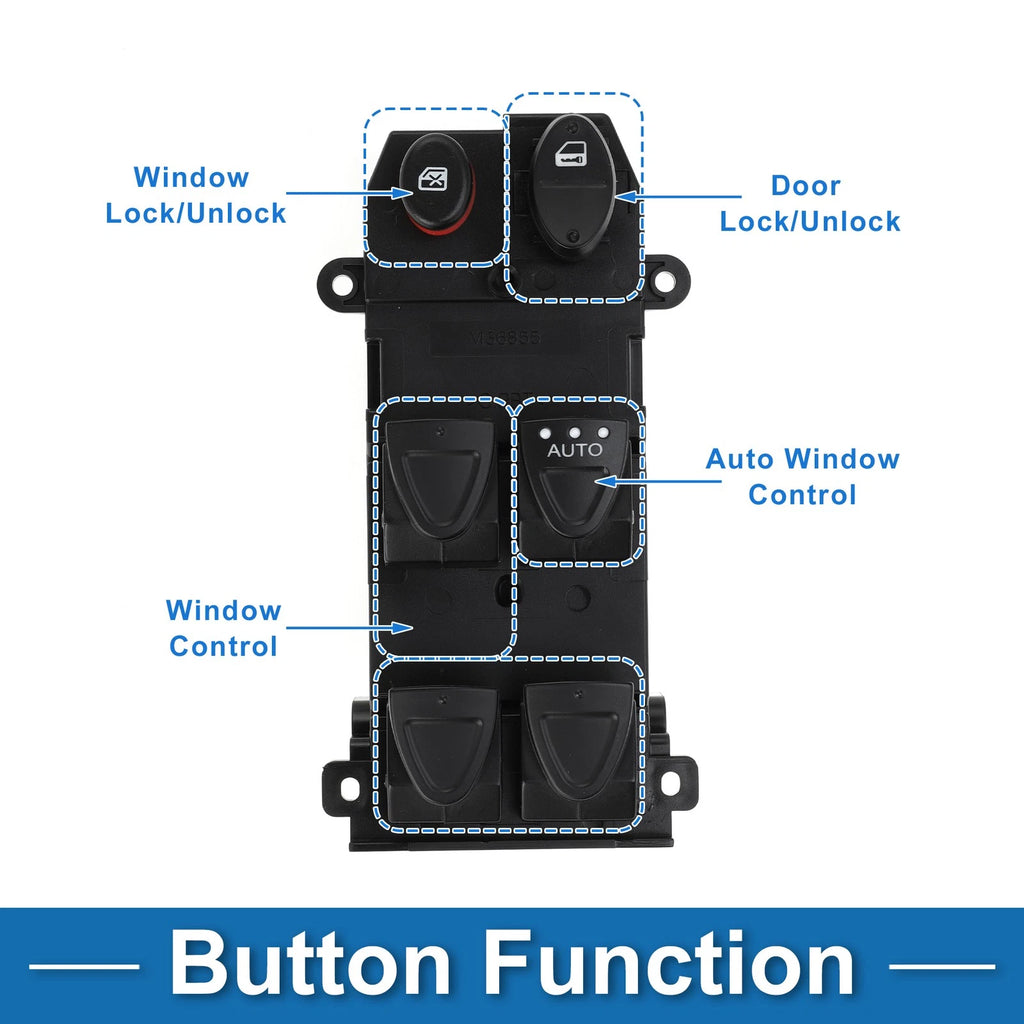 Front Right Driver Side Power Window Switch Replacement for Honda Civic (2006)