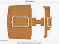 EVA Pad Faux Teak Flooring Mat for Uniflite 28 (1976)