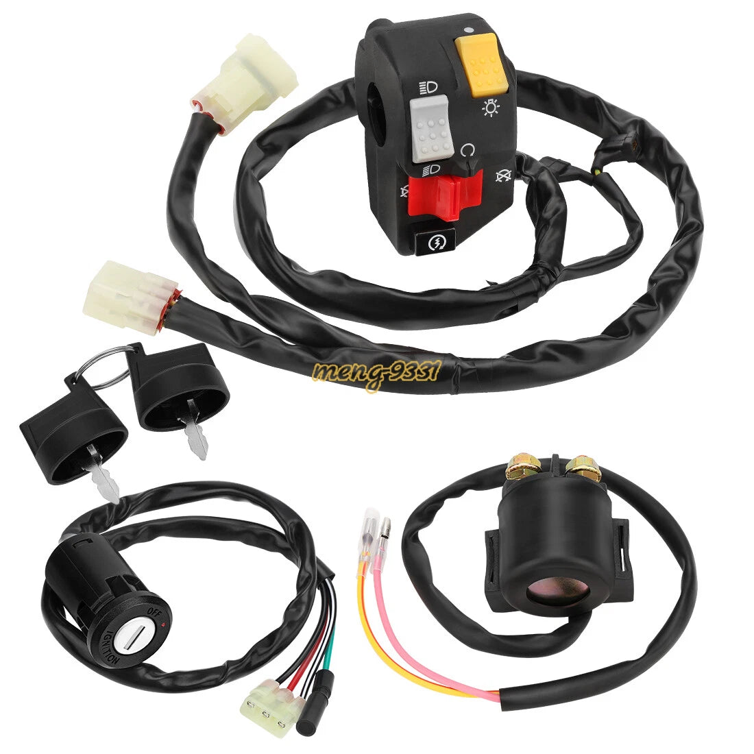 Handlebar Key Switch Starter Relay Kit for Honda Sportrax 400 TRX400EX (1999–2004)