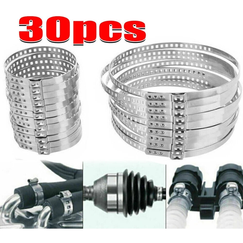 30pcs Clamp Set for Securing Various Tubes and Pipes