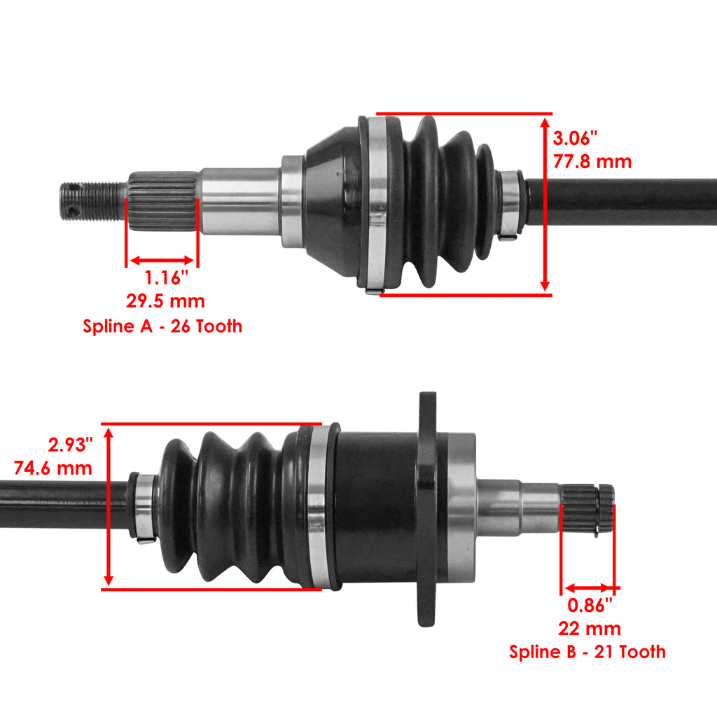 Front Left Complete CV Joint Axle Replacement for Can-Am Outlander Max 800 (2007–2008)