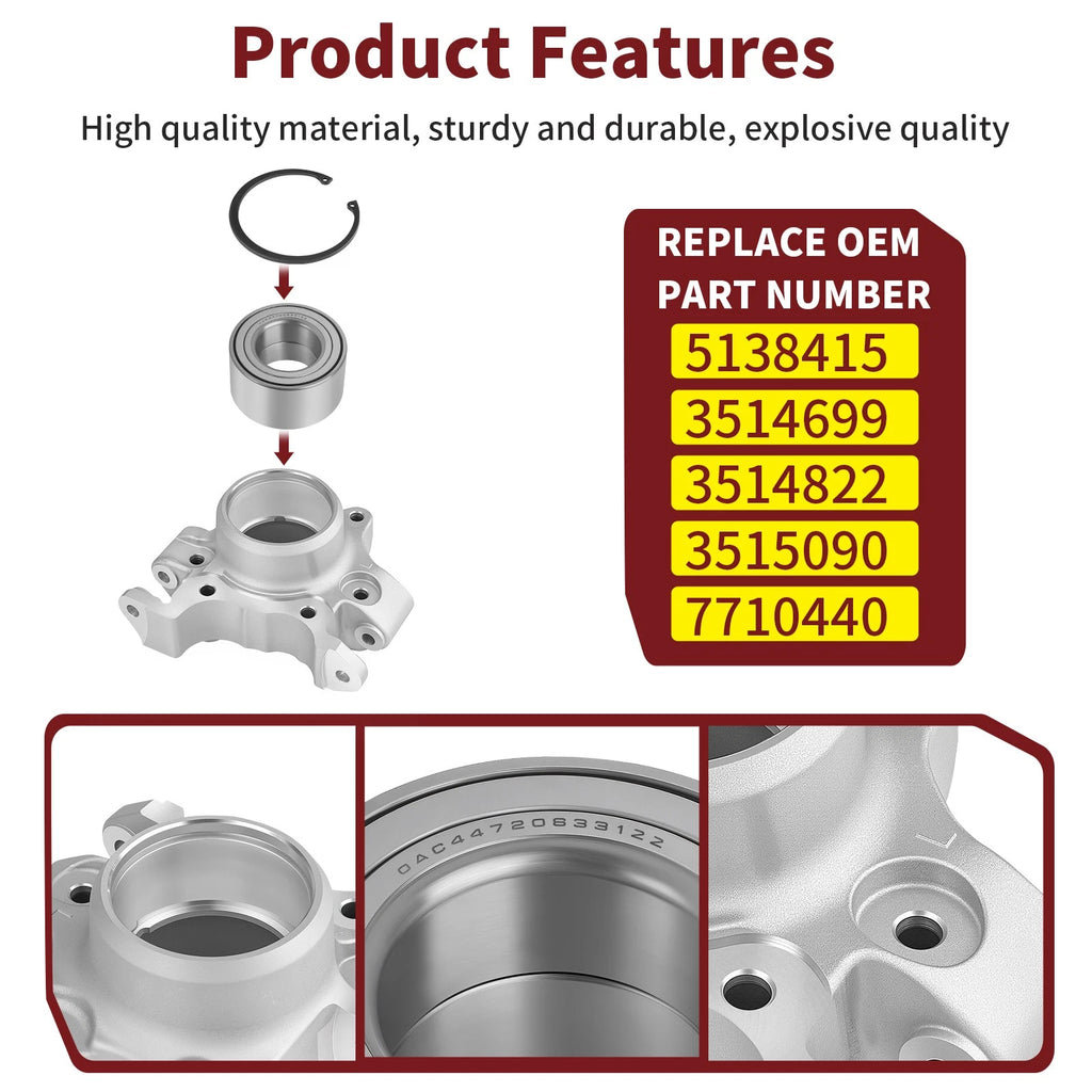Rear Left Hand Wheel Bearing Carrier 5138415 for Polaris RZR XP 4 1000 (2014–2017)
