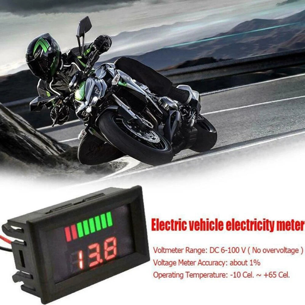 LED Digital Voltmeter for Car Marine Motorcycle (12V-60V)