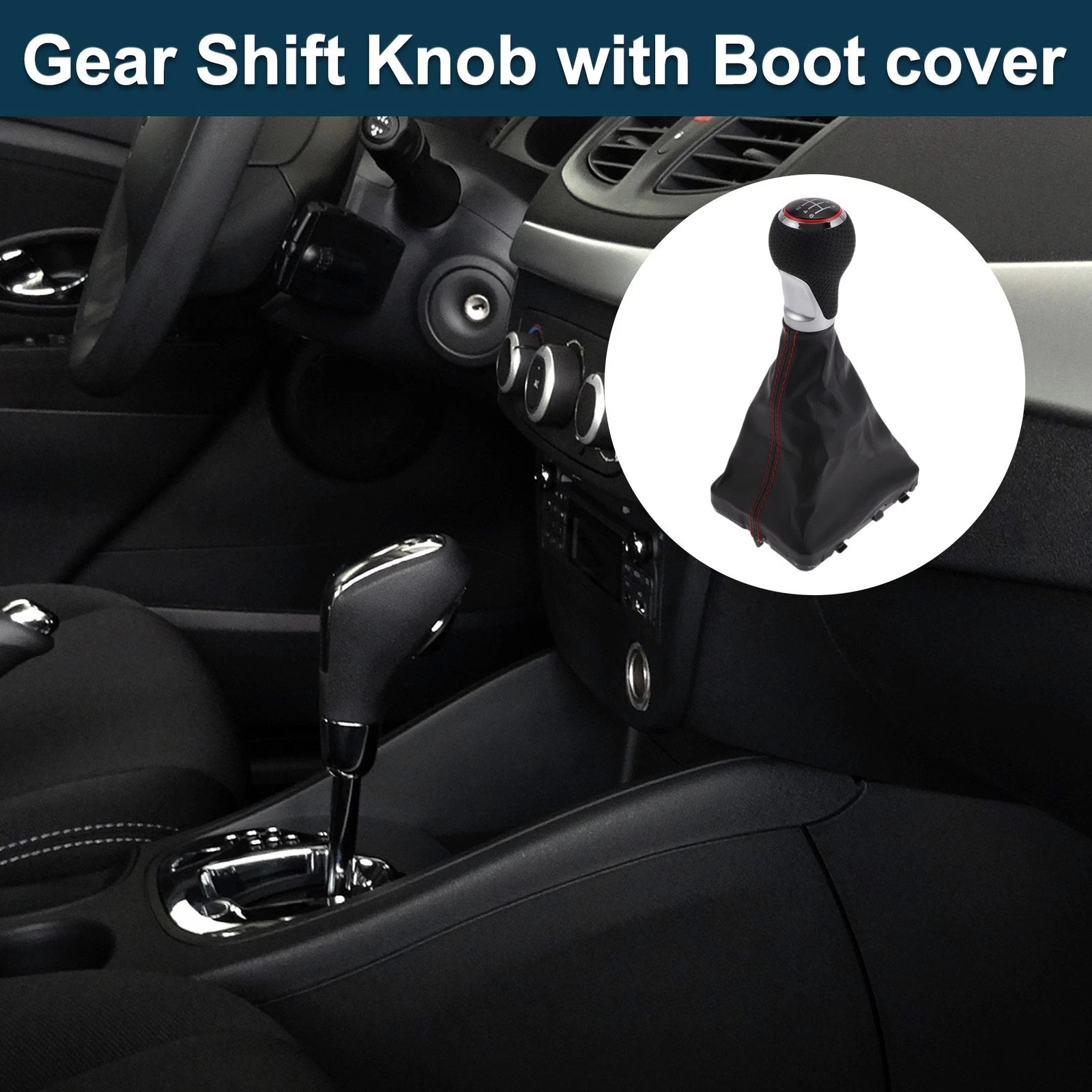 6 Speed Gear Shift Knob with Cover for Audi A6 (2005–2011)