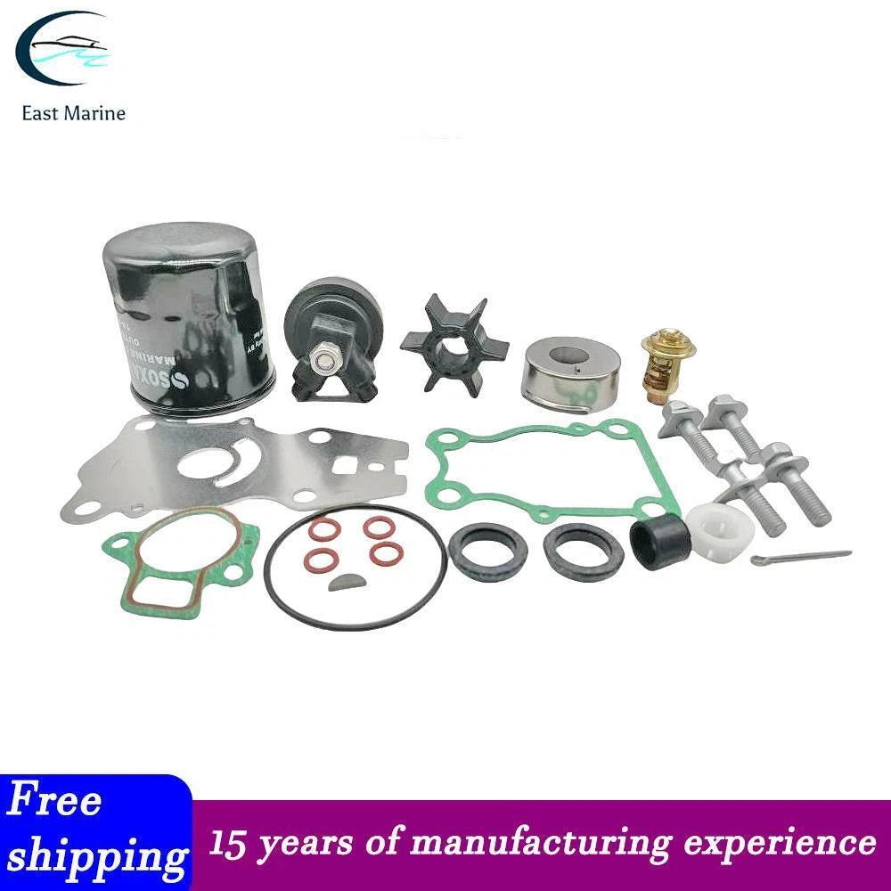 Maintenance Kit for Yamaha Outboard FT25 F30A F40B (w/ Thermostat, Oil, Fuel Filter)