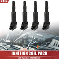 4 PCS Ignition Coil Pack Replacement for BMW 128i (2008–2013) Black