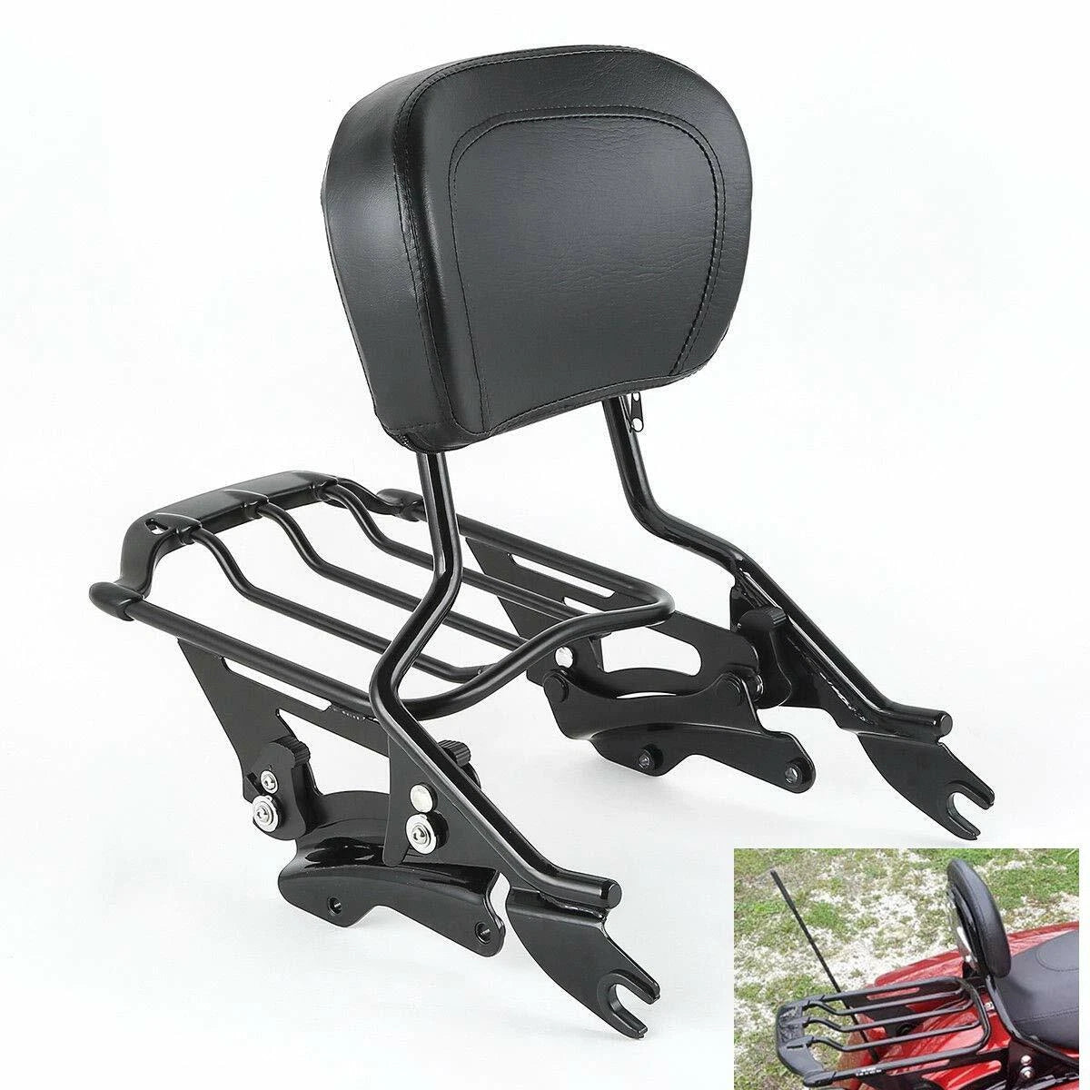 Sissy Bar Backrest Luggage Rack for Harley Touring Models (2014–2025)