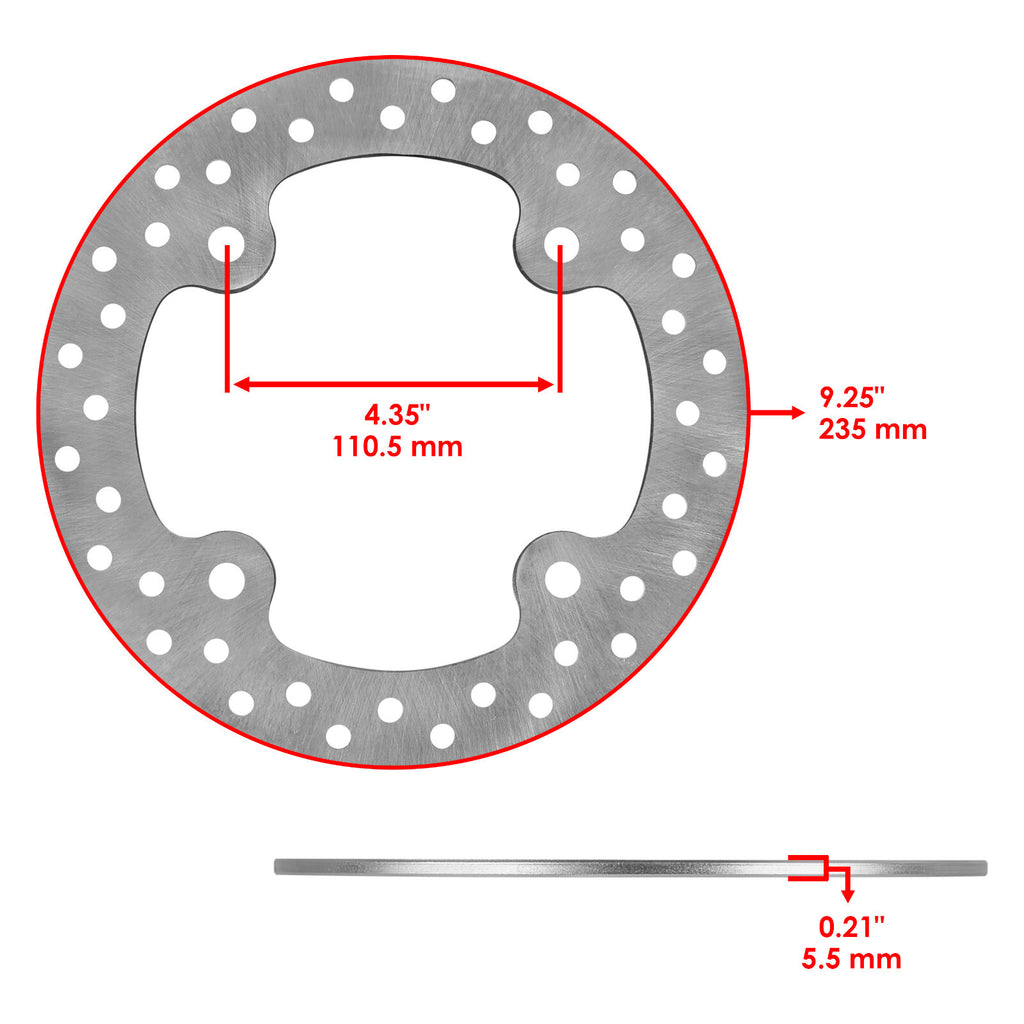 Front Left Brake Caliper w Disc for Polaris RZR 570 (2012–2020)