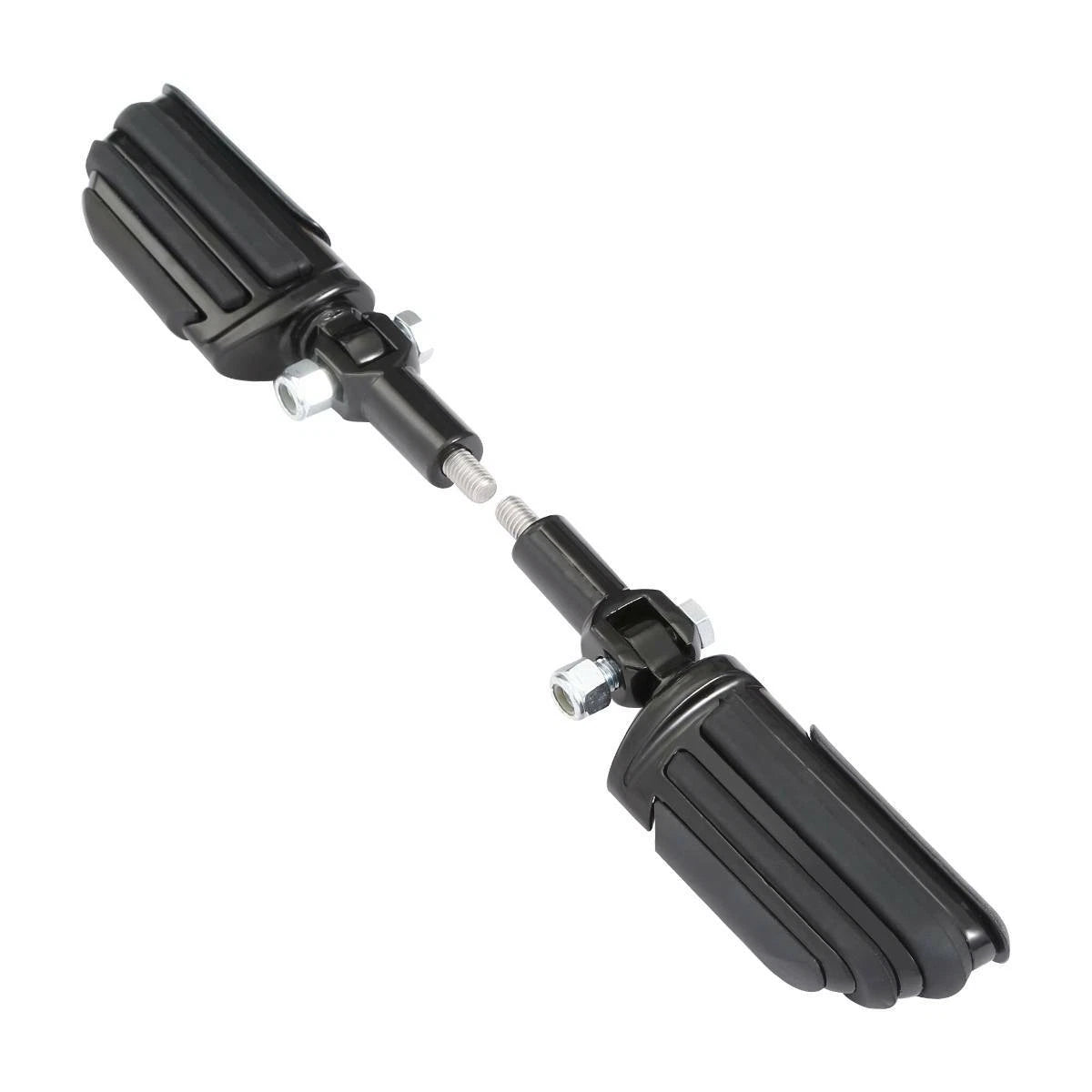 Black Passenger Footpeg Footrest Support Mount for Harley Softail (2000–2006)