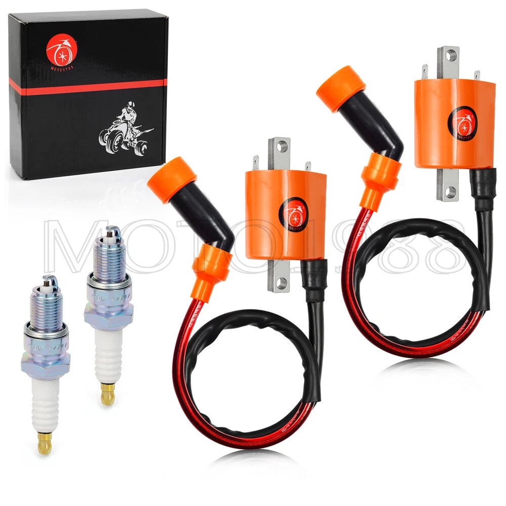 2X Ignition Coil & Spark Plug for Suzuki Intruder VS1400 VL1500 (1987–2009)