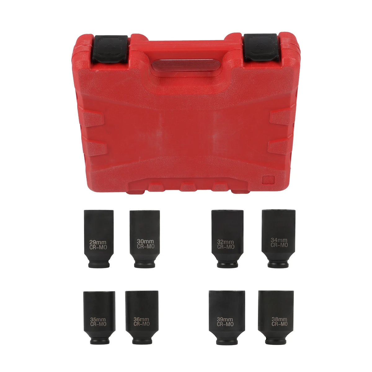 8Pcs 1/2" Impact Socket Set for Spindle Axle Nut 29-39mm (Universal)