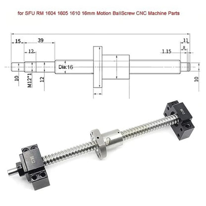 Set of 1 Ball Screw Support BK12 BF12 for CNC Systems