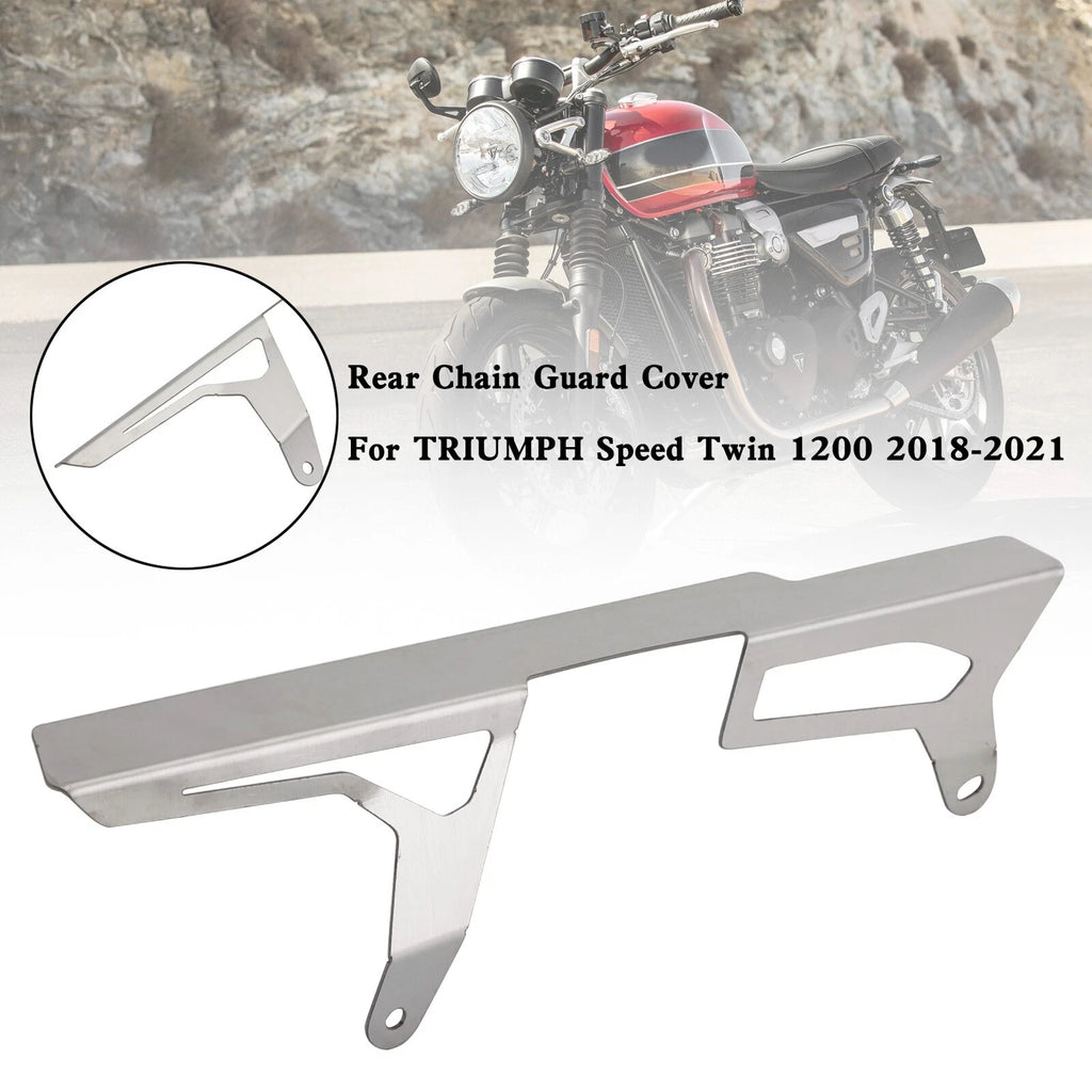 Rear Sprocket Chain Guard Protector Cover for Triumph Speed Twin 1200 (2018–2021) Silver T9