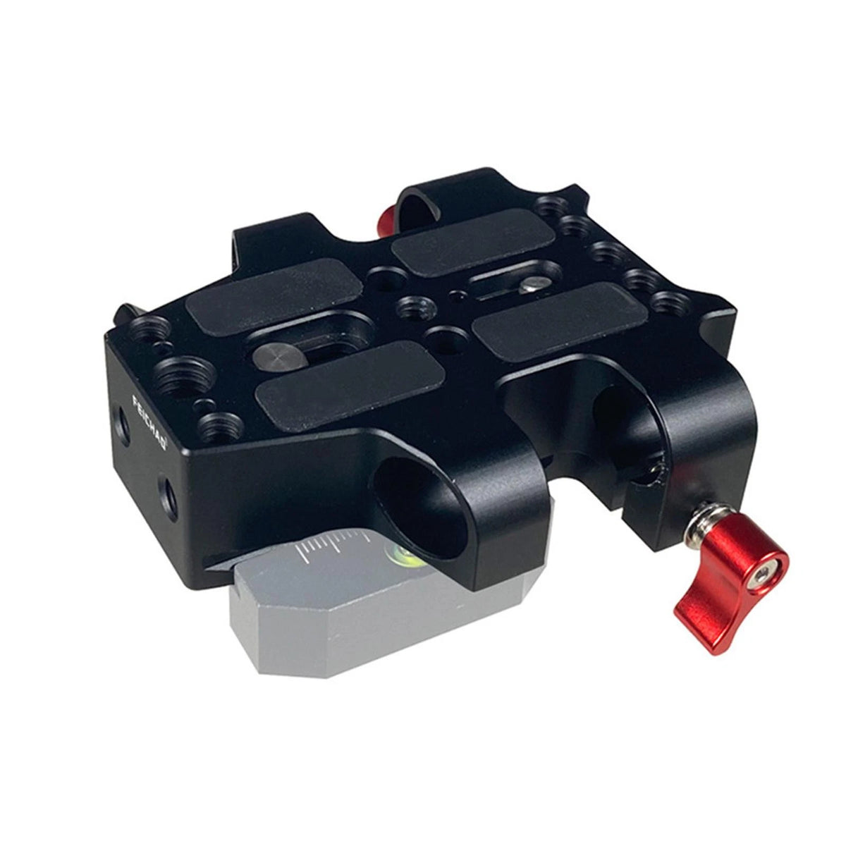 Camera Cage Tripod Baseplate with Dual 15mm Rod Rail Clamp (Universal)