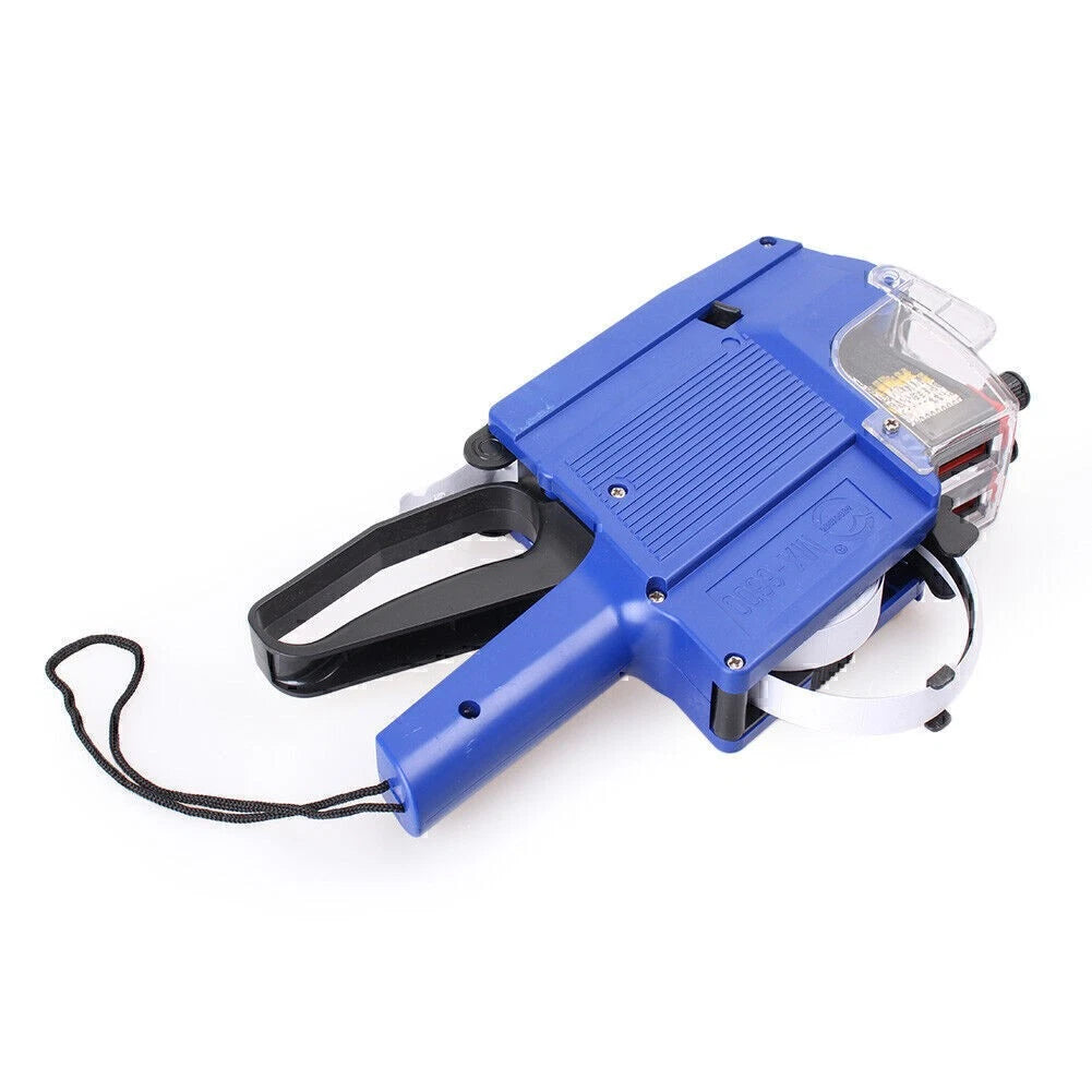 Blue MX-6600 Saguan 10 Digits 2 Lines Price Tag Gun +1 Ink Roller