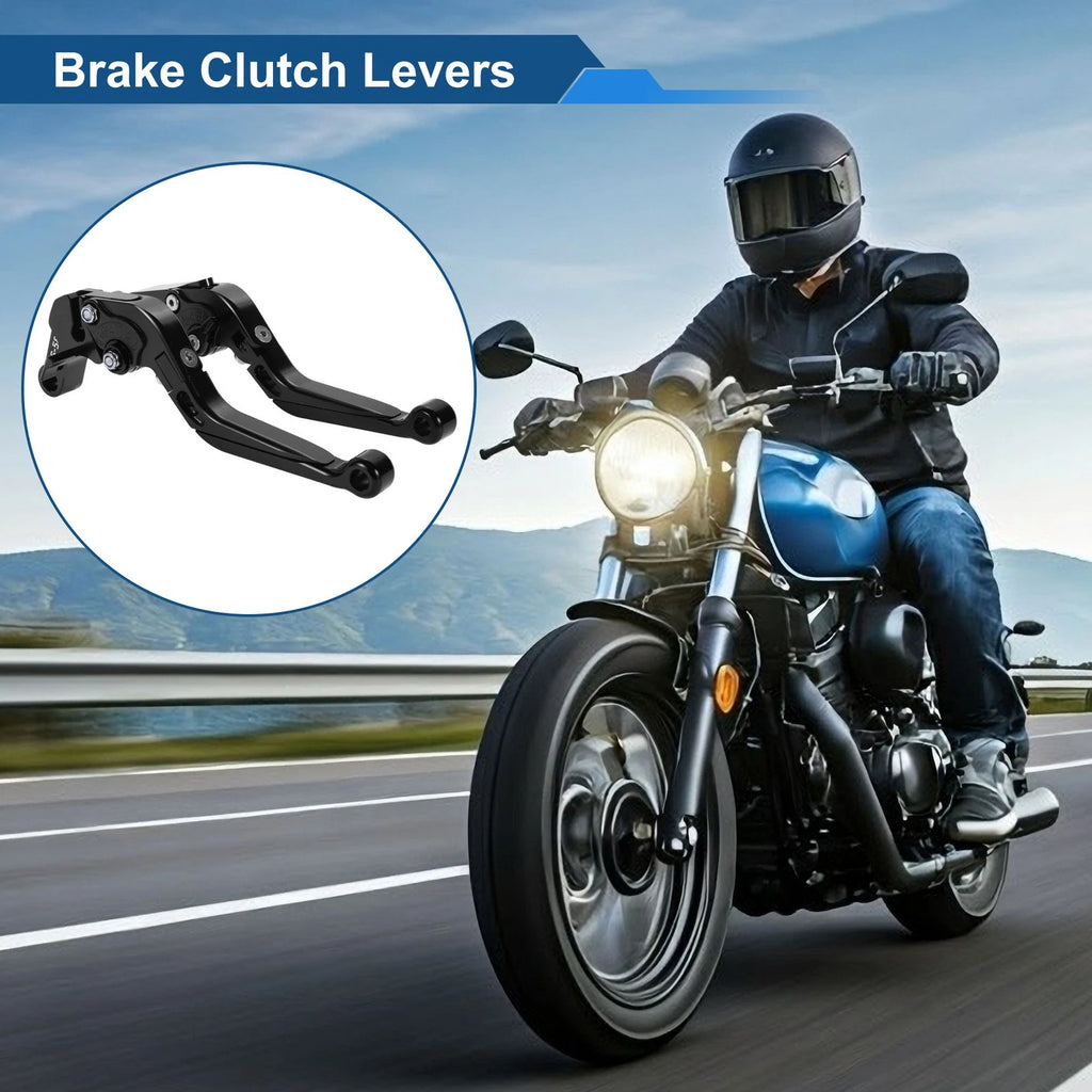 Short/Long Brake Clutch Levers for Aprilia RS660 (2020–2025) 1 Pair Solid Black
