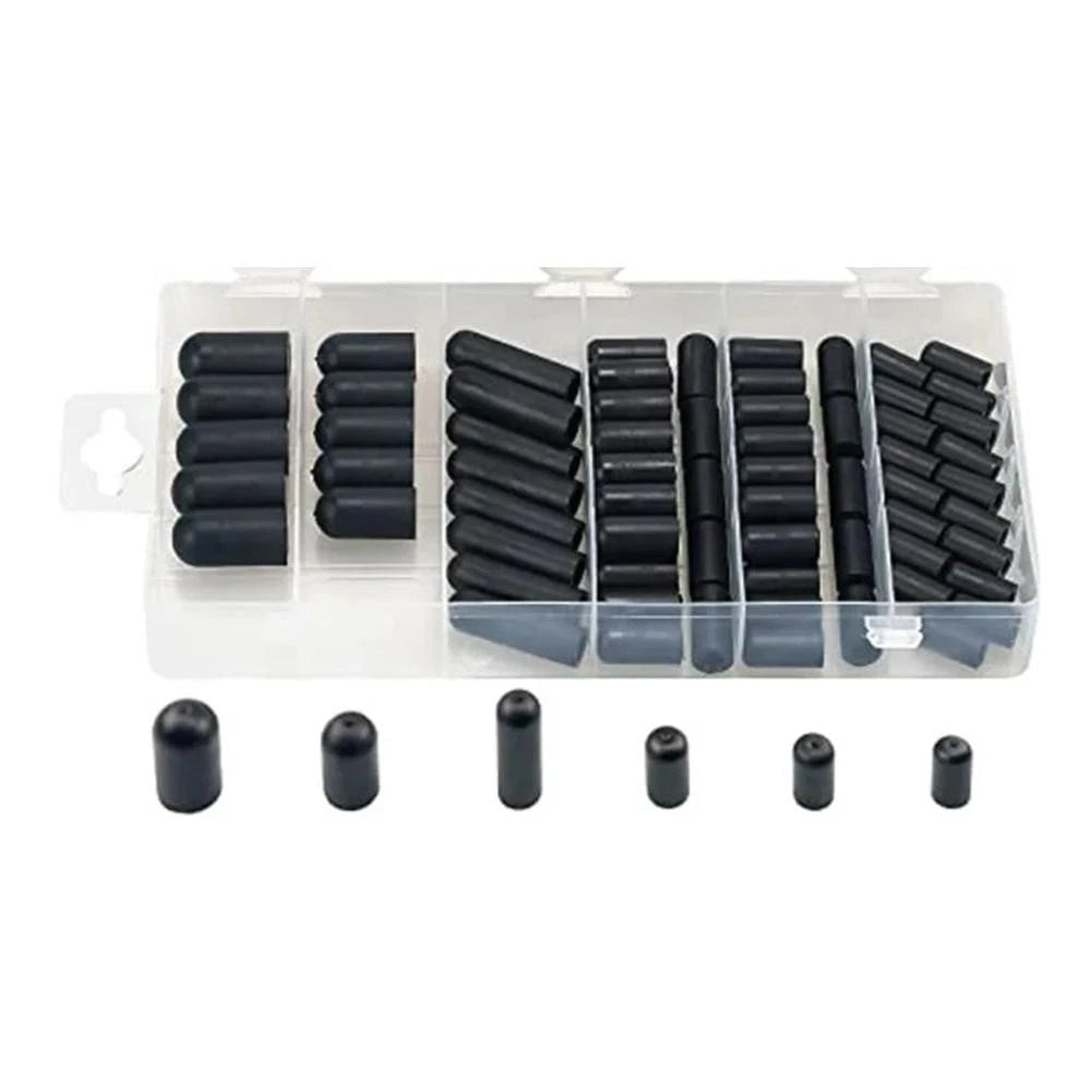 80 Piece Black Rubber Vacuum Dust Set for Carburetor Repair